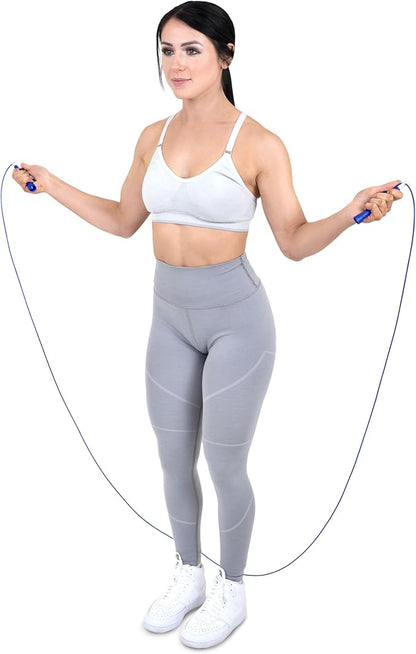 ProsourceFit Speed Jump Rope 10’ Adjustable Length, Super Fast Turning for Cardio, Boxing