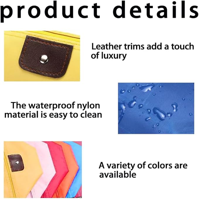 Set of 6 Waterproof Nylon Cosmetic Pouch for Women – Foldable Dumpling Shaped Makeup Bag for Travel and Storage