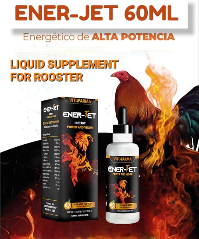 Ener-Jet Energy Booster for Rooster Natural Multivitamin - Liquid 60 ml