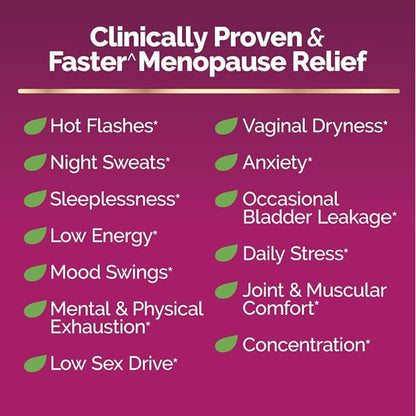 Estroven Complete Multi-Symptom Menopause Supplement for Women, Clinically Proven Ingredient Provide Menopause Relief & Night Sweats & Hot Flash Relief, Drug-Free & Non-GMO, 2 Month Supply (Pack of 2)
