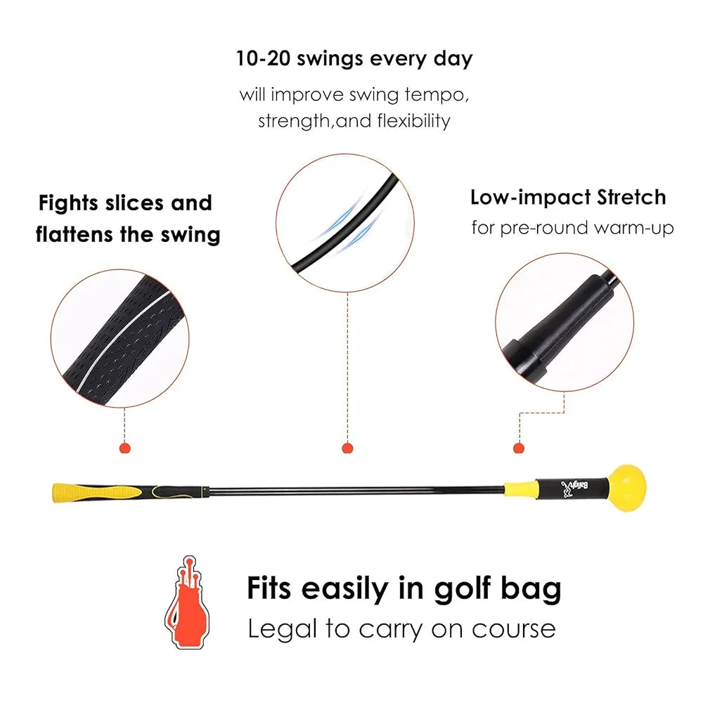 Golf Swing Training Aid Golf Swing Trainer Aid Golf Practice Warm-Up Stick for Strength Flexibility and Tempo Training Golf Golf Swing Aid for Men and Women