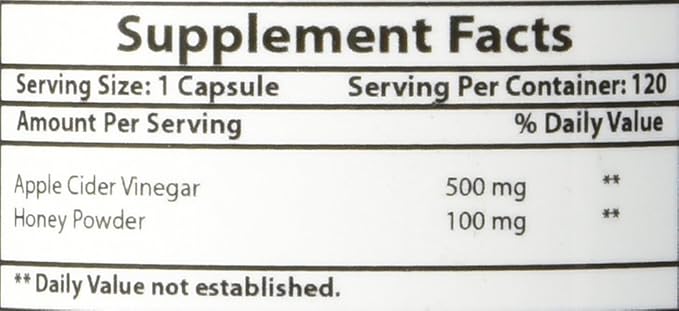 Best Naturals Apple Cider Vinegar Plus 500 Mg Capsules, 120 Count