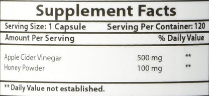 Best Naturals Apple Cider Vinegar Plus 500 Mg Capsules, 120 Count