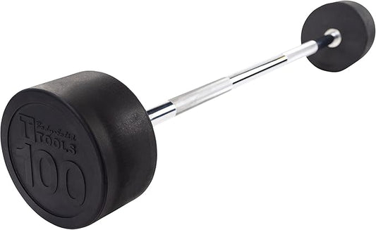Body-Solid Rubber Coated Fixed Weights Straight Barbells- Weighted