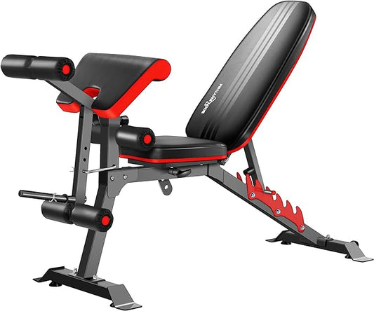 BODYRHYTHM Multifunctional Weight Bench with Leg Extension and