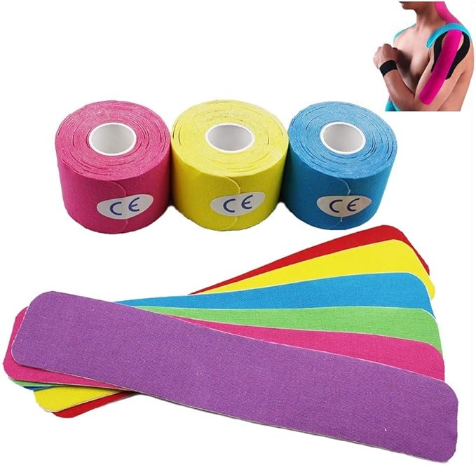 PreCut Kinesiology Tape Sport Pro (20 Pre Cut 10 Inch Strips per Roll) Athletic Recovery Muscle Support Physio TheWrapeutic Aid (Lime Green) (Single Roll)