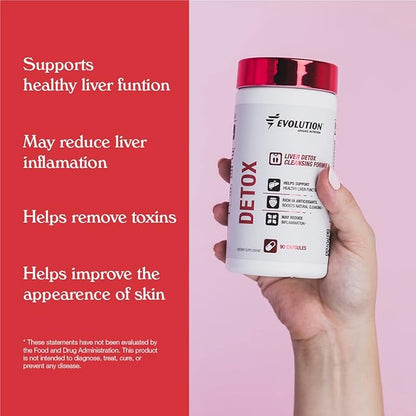 Evolution Advance Nutrition Liver Care Support Formula for Men and Women – Dietary Supplement Support for Liver Detox, Boost Natural Cleansing and Reduce Inflammation (90 Capsules)