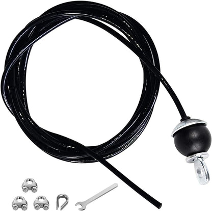 Home Gym Fitness LAT Pulldown Cable Replacement 78/118/ 236 Inch, 6mm Adjustable (236 Inch)