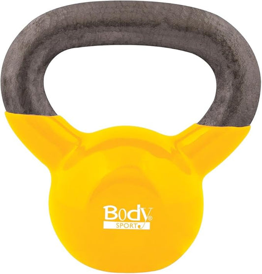 Body Sport Cast Iron Vinyl Coated Kettlebells –