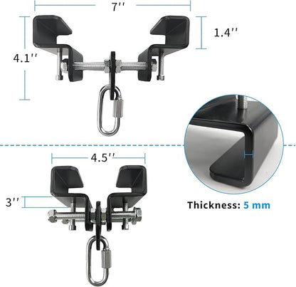 Punching Bag Hangers Heavy Duty Steel Heavy Bag Hange Brackets fit I-Beam Wood Beam Metal Beam,Max Load 1100lb