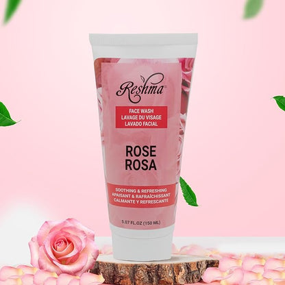 Reshma Beauty Ravishing Rose Skincare Set Face Wash, Scrub, and Cream, Soothing & Hydrating for All Skin Types, Calming, Cruelty-Free, Pack of 3