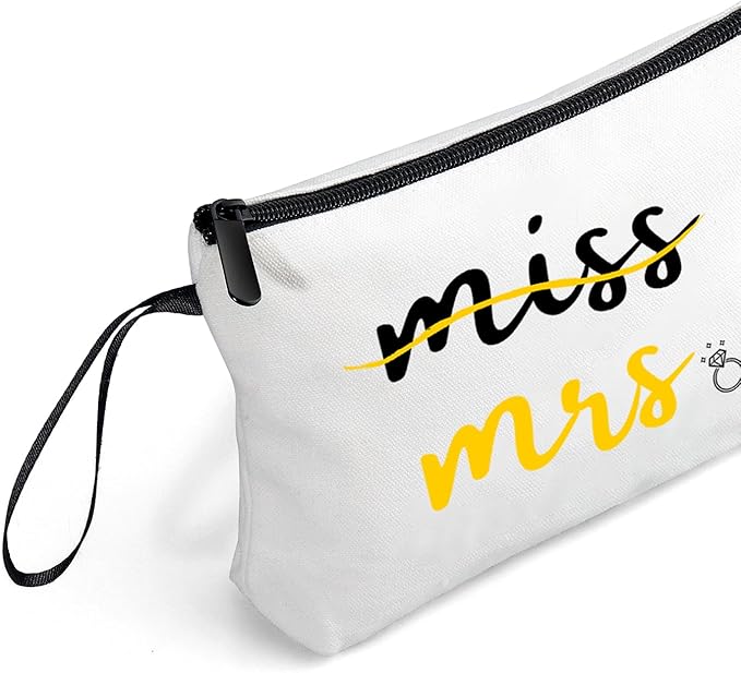 Wedding Gifts,Mrs Makeup Bag,Engagement Gifts for Daughter,Bachelorette Party,Bride Make Up Pouch,Bachelorette Gifts for Bride,Wedding Registry Gifts,Gifts for Newly Engaged Couples