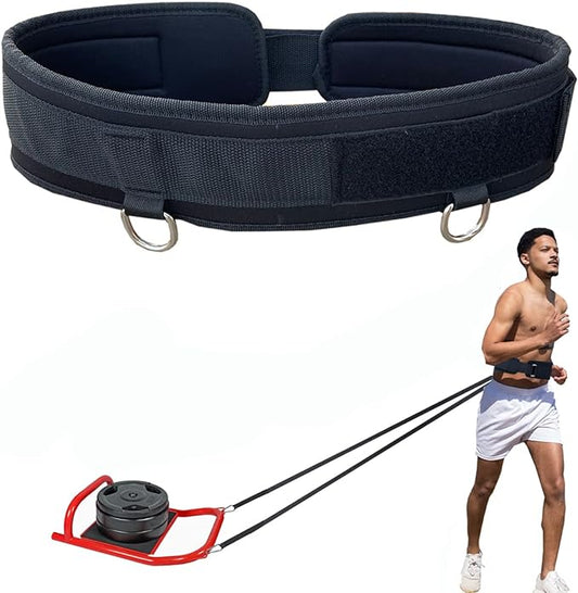 Weighted Training Waist Belt for Pulling Sled and Tires
