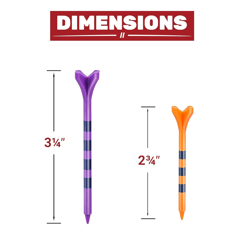 Professional 150 or 100 Pack Plastic Golf Tees , 4-Prongs Head Design to Reduce Friction & Side Spin, The Ultimate Gift for Golfers