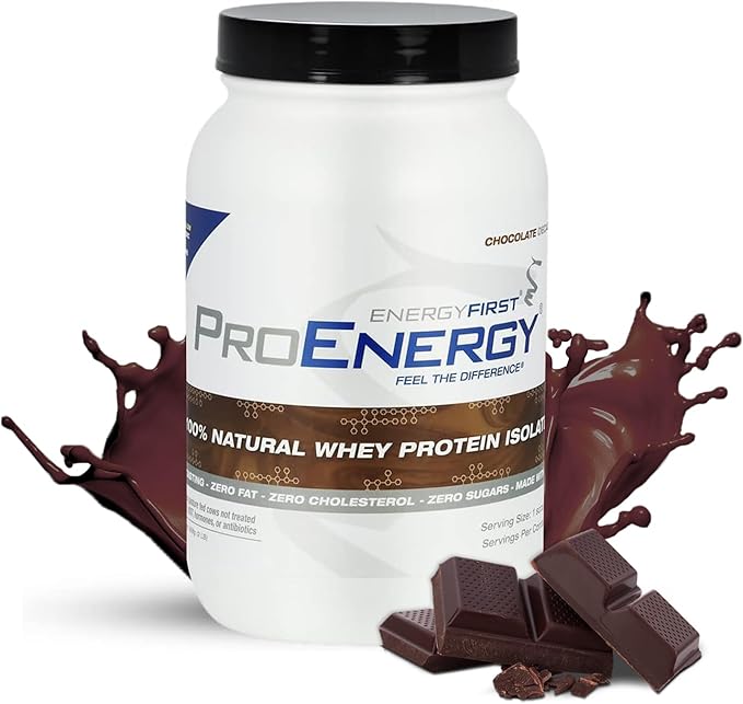 EnergyFirst Grass-Fed Chocolate Whey Protein Isolate (2lb) | High-Protein Shake, Gluten-Free, Non-GMO | Ideal for Meal Replacement & Workout Recovery | 35 Servings