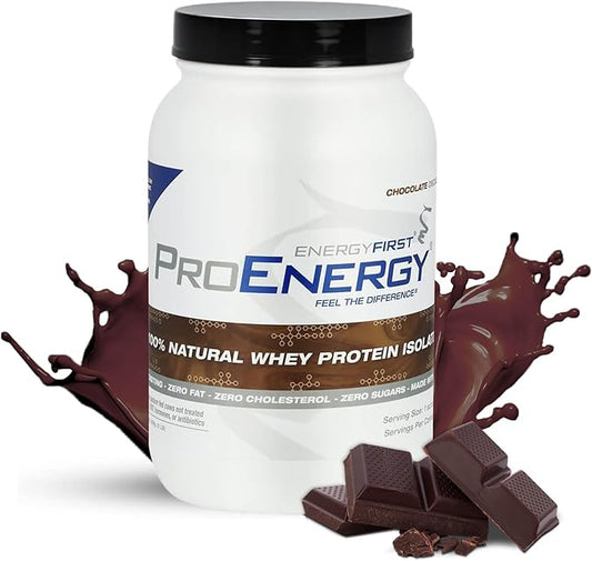 EnergyFirst Grass-Fed Chocolate Whey Protein Isolate (2lb) | High-Protein Shake, Gluten-Free, Non-GMO | Ideal for Meal Replacement & Workout Recovery | 35 Servings