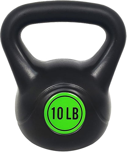 Signature Fitness Wide Grip 3-Piece Kettlebell Exercise Fitness 5 lbs, 10 lbs, 15 lbs 20 lbs, 3 or 4