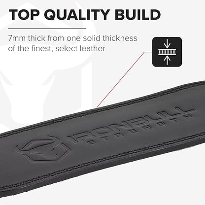7mm Leather Weight Lifting Belt (IPF 4" to 2â€ Tapered