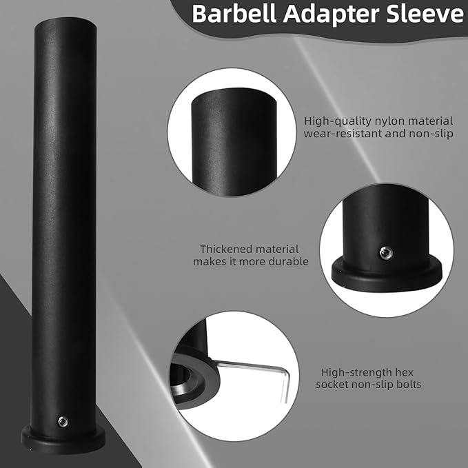 Standard Olympic Barbell Adapter Sleeve: Converts 1 inch 2" Olympic