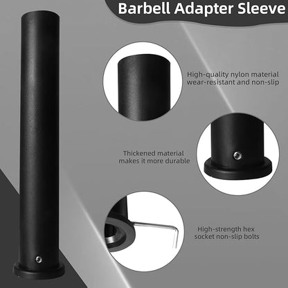 Standard Olympic Barbell Adapter Sleeve: Converts 1 inch 2" Olympic