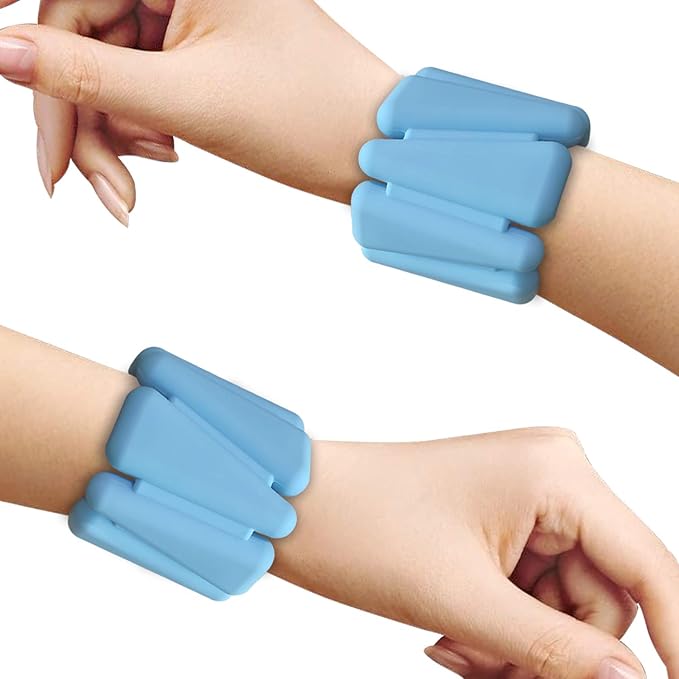 Silicone Wrist Weight Band Wristband(2-PCS Set, 1Lb/pcs S,2Lb/PCS S,2Lb/PCS L)