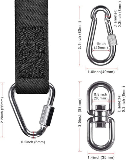 Dolibest Punching Bag Hangers Strap, Heavy Bag Strap Hanger for Home Gym Training Workout Fitness Conditioning Pull Ups and Dips Exercises Equipment