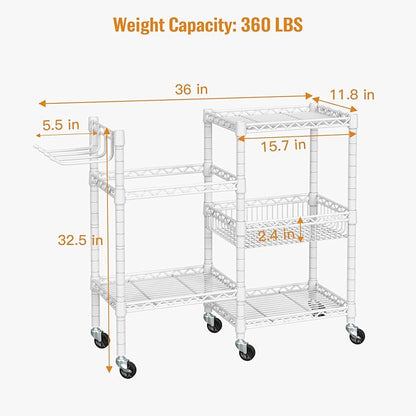 Home Gym Storage, 3 Tiers Workout Equipment Organizer with Wheels for Yoga Mats, Foam Roller, Dumbbells, Kettlebells, and Resistance Bands
