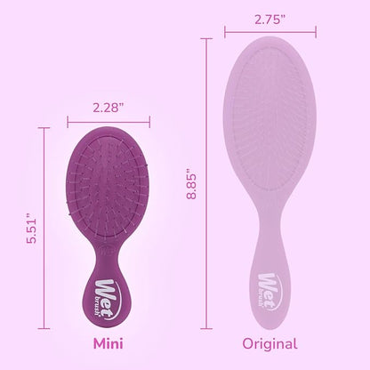 Wet Brush Mini Detangler Hair Brush, Purple Frost, Detangling Travel Hairbrush, Ultra-Soft IntelliFlex Bristles Glide Through Tangles with Ease, Pain-Free, All Hair Types