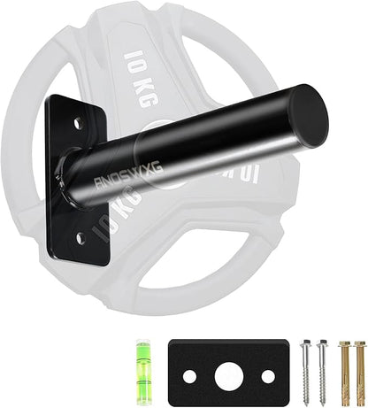 Wall-Mounted Strength Training Plate Storage Rack – Heavy Duty 2” Weight Plate Holder with Foam Padding, Bumper Plate Storage for Home Gym, Garage, and Power Rack