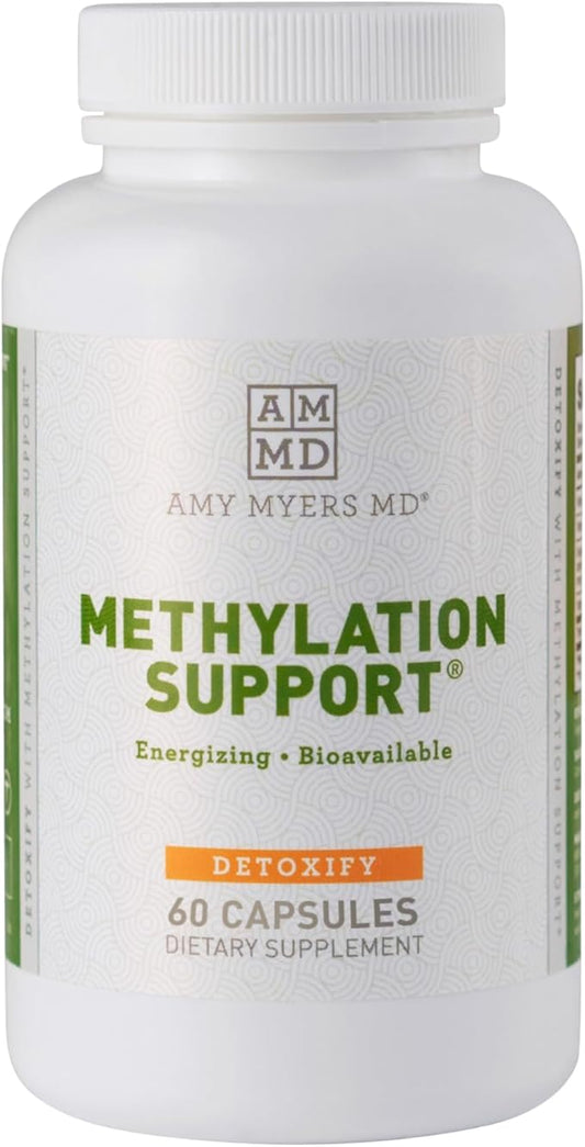 Amy Myers MD Methylation Support - Adrenal Function & Liver Health Support - Vitamin Supplement with Methylated B Vitamins & Folate - 60 Capsules (30 Servings)