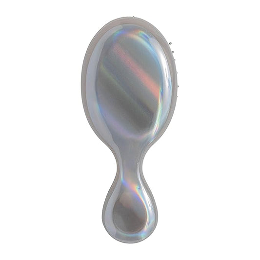 Wet Brush Mini Detangler Hair Brush, Chrome (Iridescence Icon), Detangling Travel Hairbrush, Ultra-Soft IntelliFlex Bristles Glide Through Tangles with Ease, Pain-Free, All Hair Types, Limited Edition