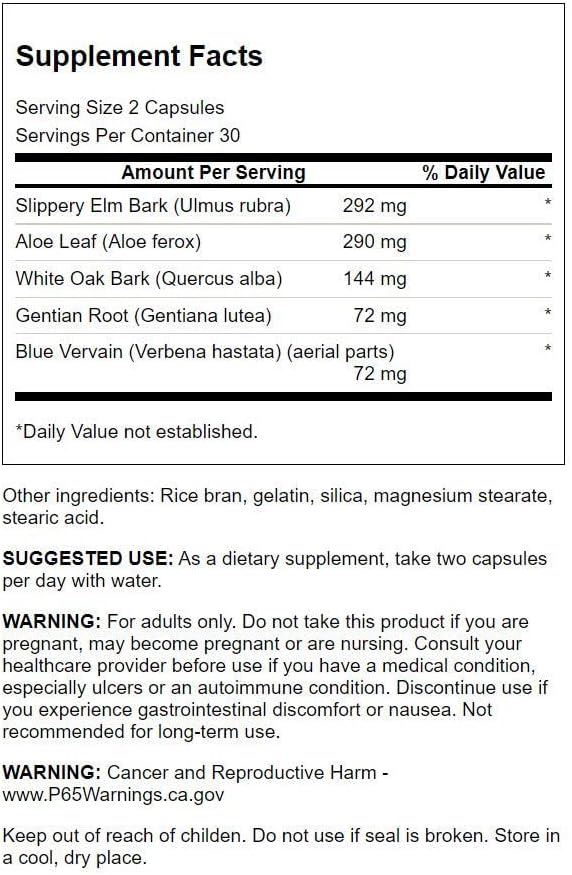 Swanson Colon Helper - Promotes Digestive Health Using Vervain, Goldenseal Root, Slippery Elm Bark & More - Herbal Supplement Aiding Healthy Eliminations - (60 Capsules) 1 Pack (2 Pack)