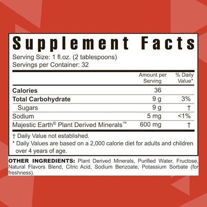 Youngevity Cheri-Mins™ Plant Derived Liquid Minerals - Great Tasting Formula - 77+ Natural Unaltered Trace Minerals - Colloidal Form Humic Shale (32 Fl Oz)