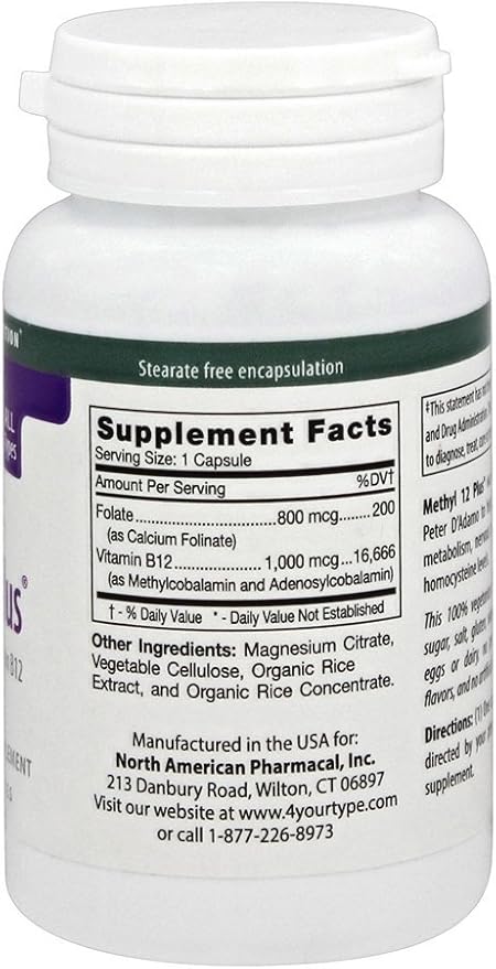 D'Adamo Personalized Nutrition Methyl 12 Plus, 60 Count