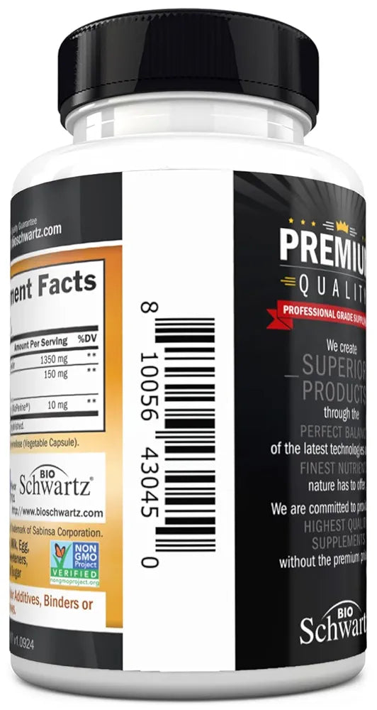 Turmeric Curcumin with Black Pepper Extract 1500mg - High Absorption Ultra Potent Turmeric Supplement with 95% Curcuminoids and BioPerine - Non GMO Tumeric Capsules for Joint Support - 45 Capsules