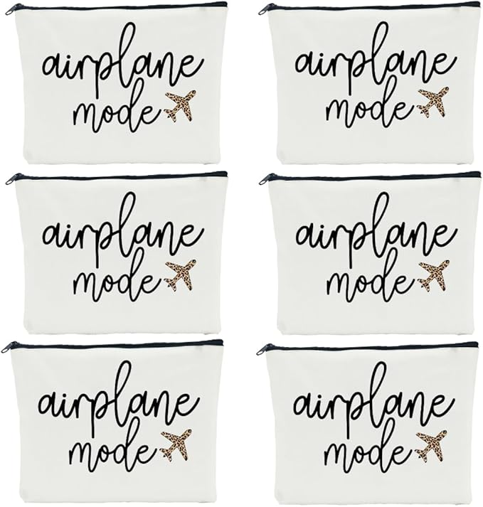6 PCS Travel Gifts for Women - Girls Trip & Weekend Bags for Women Traveler Sister Besties Vacation Holiday Bachelorette Party Cosmetic Bag