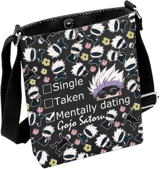 MNIGIU JJK Anime Inspired Gift SG Cosmetic Bag JJK Anime Lover Gift JJK Anime Themed Gift (TakenBlack)