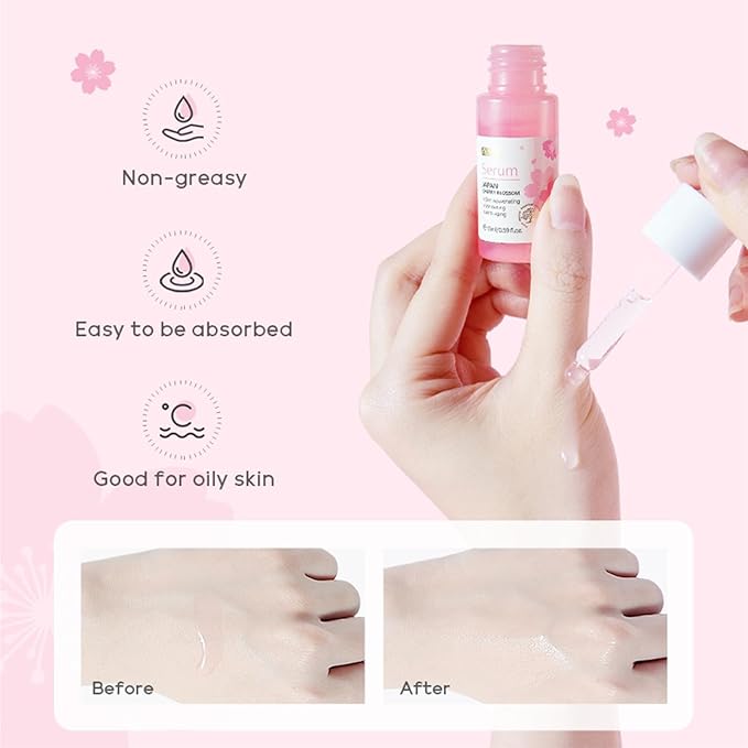 Sakura Skin Care For Teens 10-12, Skincare For Girls 10-12 Gift Set, Kids Skin Care Set For Girls Ages 8-12, Travel Skincare Set, Girls Skin Care For Kids Age 8-12, Gentle & Hydrating