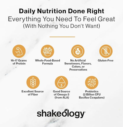 Shakeology Whey Protein Powder Blend - Gluten Free, Superfood Protein Shake with Vitamins and Minerals - Helps Support Healthy Weight Loss, Lean Muscle Support, Gut Health - Chocolate, 14 Servings