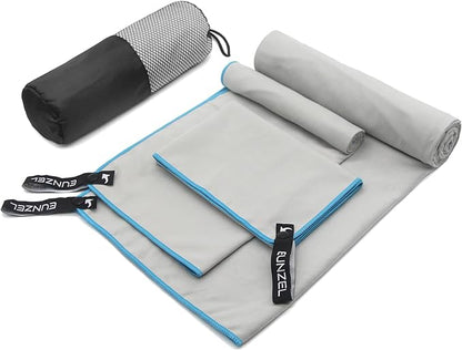 Eunzel Quick Dry Camping Towel 3 Size 1 Pack,Fast