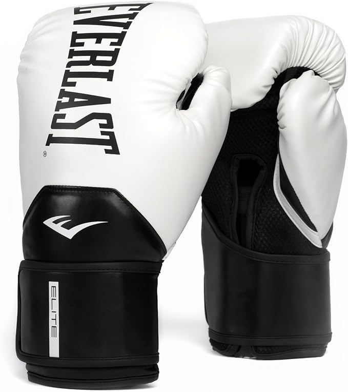 Everlast Elite 2 Boxing Gloves, Pro Training Gloves for Men and Women, Secure Fit Hook and Loop Closure & Ventilation, Heavy Bag & Speedbag Training.