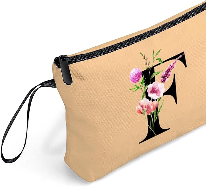 SEAMOON Birthday Thank You Appreciation Monogrammed Gifts for Mom Aunt Teacher Sister Friend Coworkers Bride Bridesmaid Makeup Cosmetic Bag with Mirror Mothers Day Christmas Graduation F