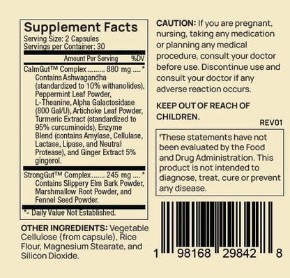 Happitum™: GI-Formulated & GI-Recommended Gut Calming Supplement for Bloating & Digestion Support, Natural Ingredients