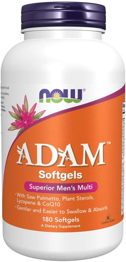 NOW Foods AdamTM Men's Multiple Vitamin -Softgels,180 Count (Pack of 1)