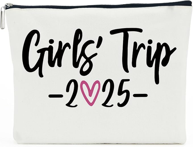 Weekend Travel Makeup Bag - Graduation, Friendship, Christmas Birthday Gift for Women, Sister, Bestie - 2025 Cosmetic Bag for Beach Shopping Travel Essentials