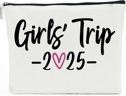 Weekend Travel Makeup Bag - Graduation, Friendship, Christmas Birthday Gift for Women, Sister, Bestie - 2025 Cosmetic Bag for Beach Shopping Travel Essentials