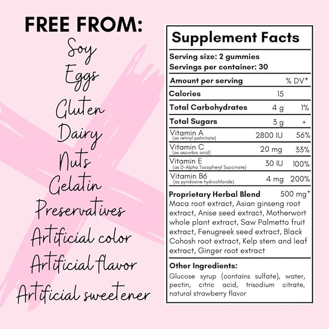 Booty Enhancing Gummy Supplement, Big Butt Enhancer, Workout Support, Multivitamin for Women, Natural Glute Boost Vitamins for a Curvy Shape & Max Gains, 60 Vegan Gummies