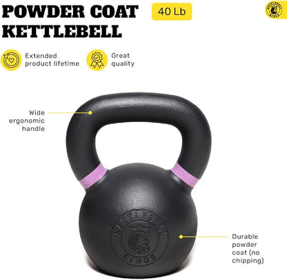 Kettlebell Kings Powder Coated Kettlebell Weights 5-90 LB