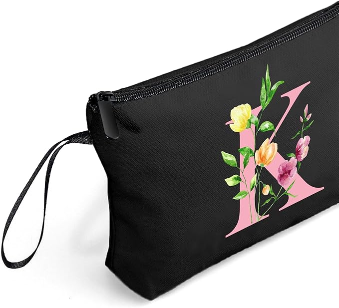 SEAMOON Mom Birthday Thank You Appreciation Gifts for Women Aunt Teacher Coworkers Bride Bridesmaid Monogrammed Travel Makeup Cosmetic Bag with Mirror Valentines Mothers Day Christmas Graduation K