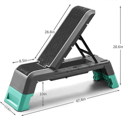 leikefitness Multifunctional Aerobic Deck with Cord Workout Platform